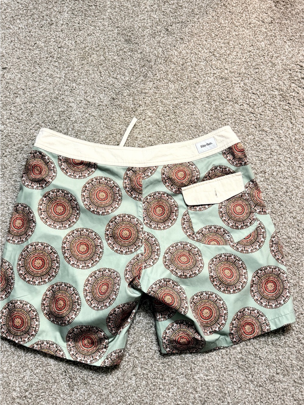 Rhythm Mint Green Medallion Swim Board Shorts
